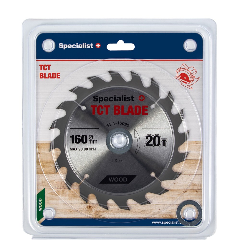 SPECIALIST+ TCT blade, 160x20Tx30/20/16 mm