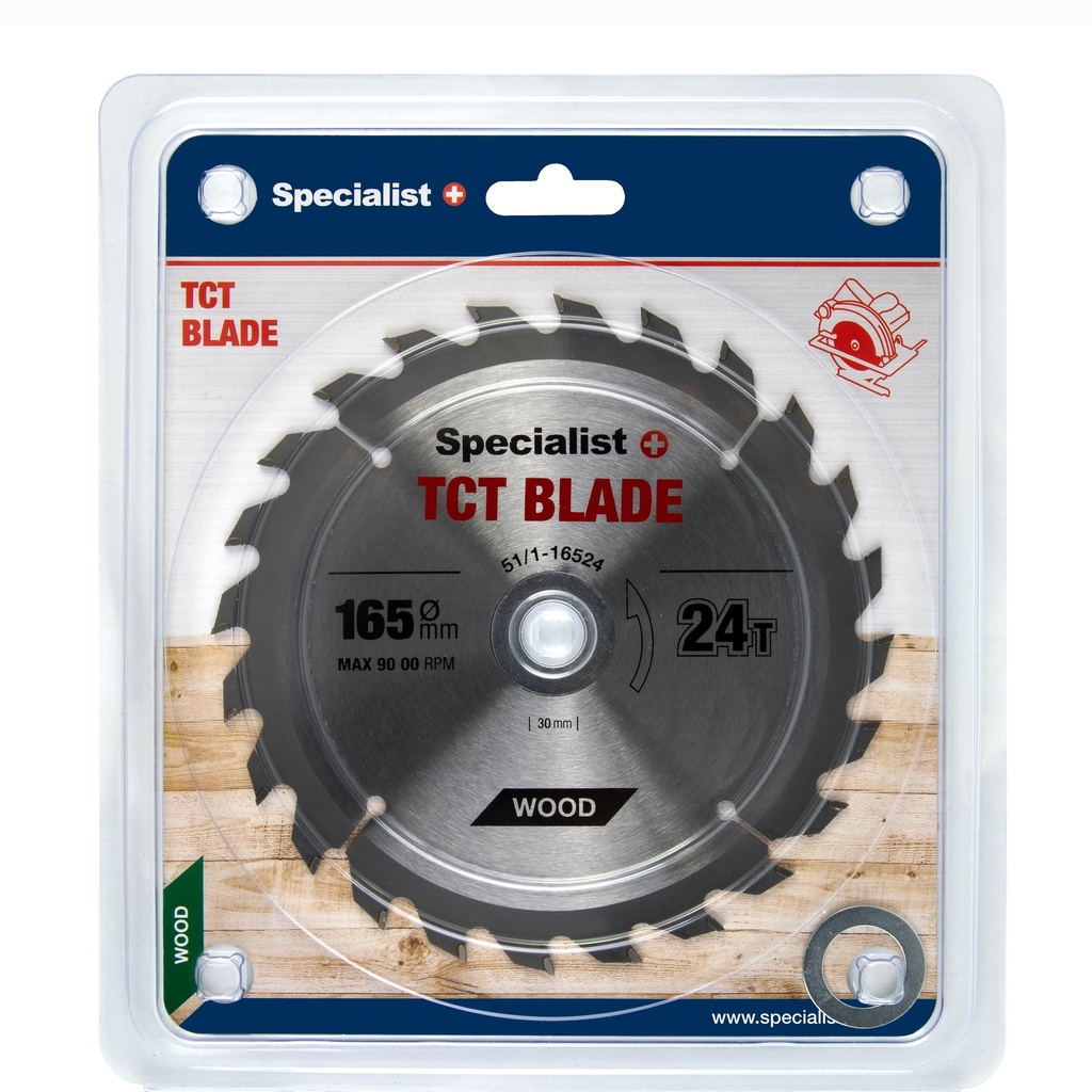 SPECIALIST+ TCT blade, 165x24Tx20/16 mm