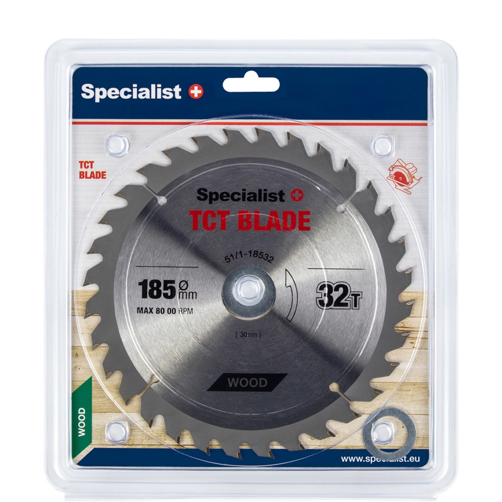 SPECIALIST+ TCT blade, 185x32Tx30/20/16 mm