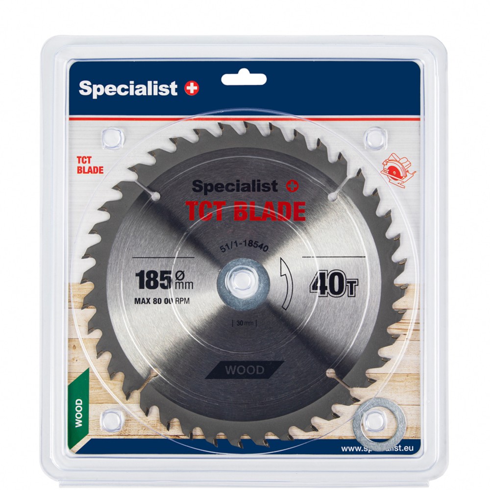 SPECIALIST+ TCT blade, 185x40Tx30/20/16 mm