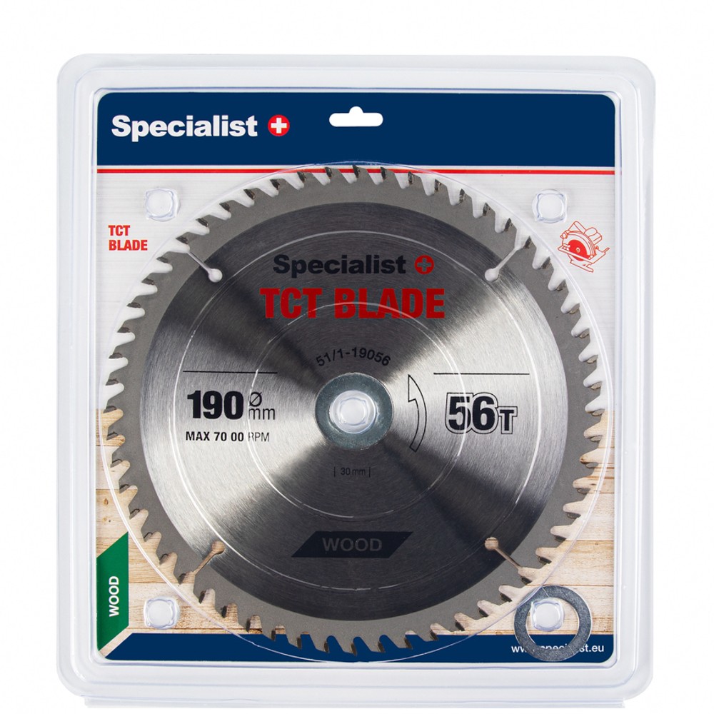 SPECIALIST+ TCT blade, 190x56Tx30/20/16 mm