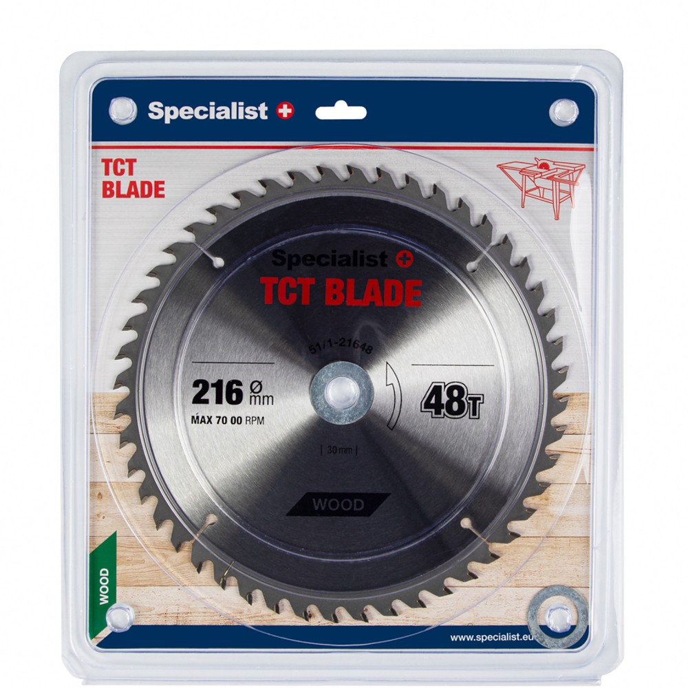 SPECIALIST+ TCT blade, 216x48Tx30/20/16 mm