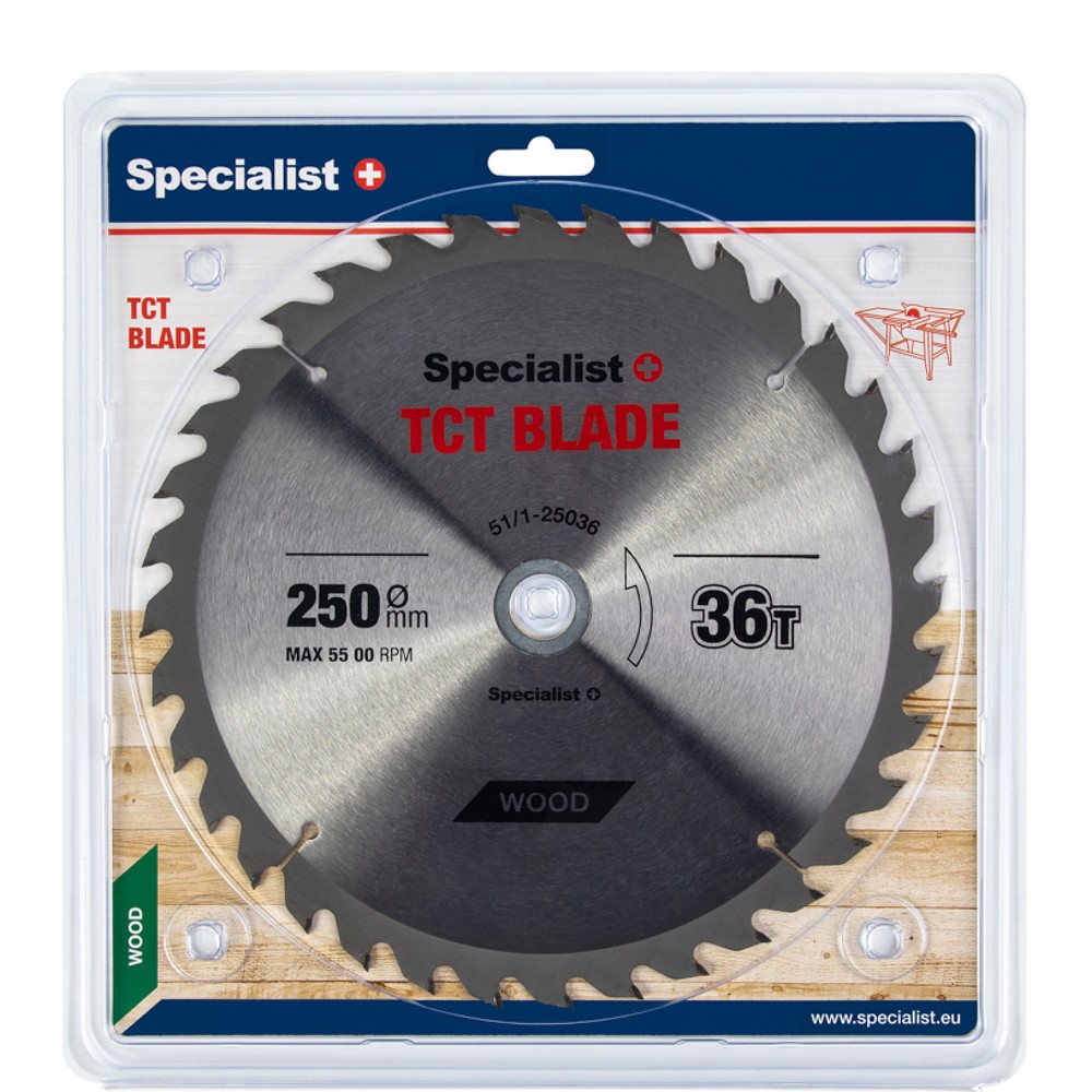 SPECIALIST+ TCT blade, 250x36Tx30/20 mm