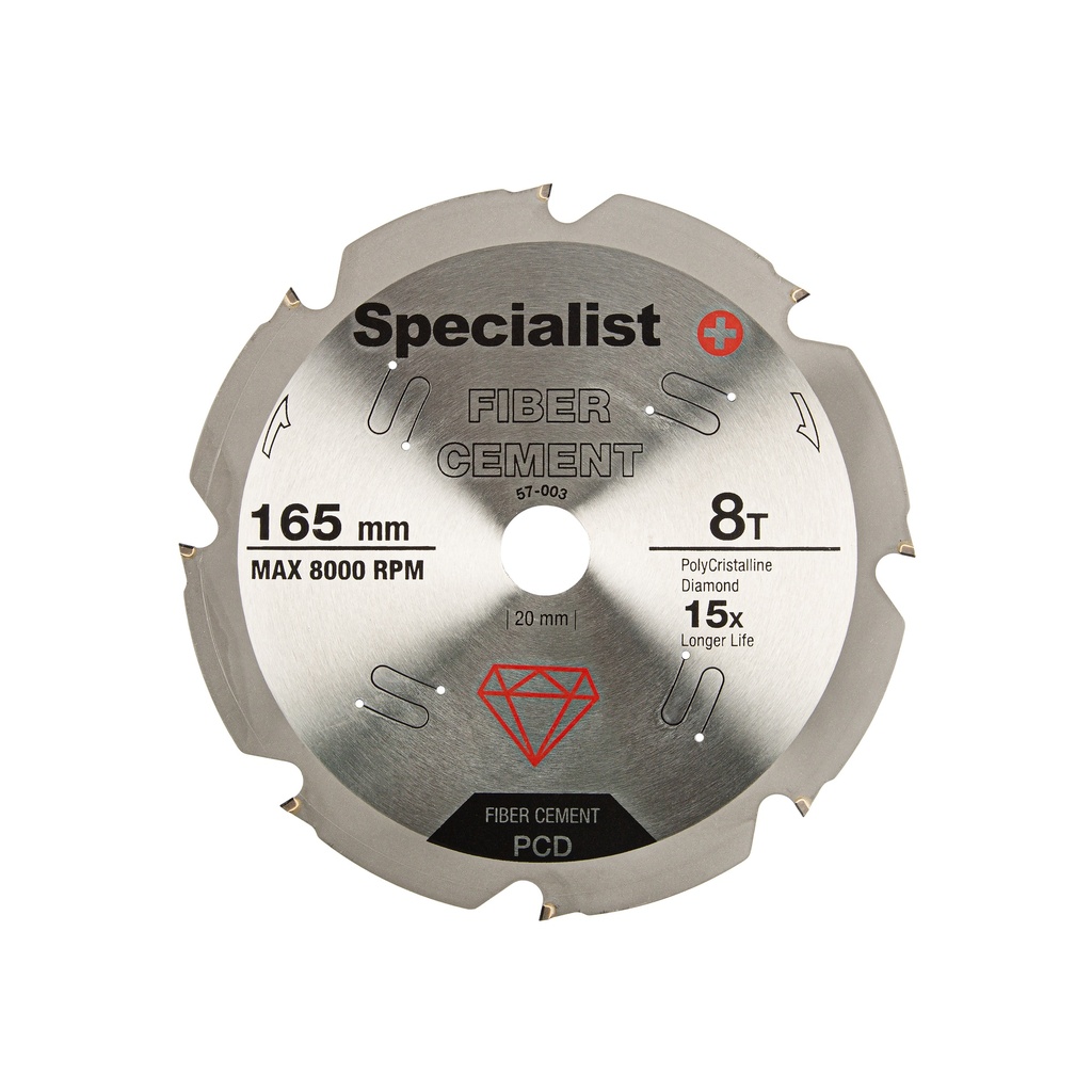 SPECIALIST+ fiber cement saw blade, 8T 165 x 20 mm