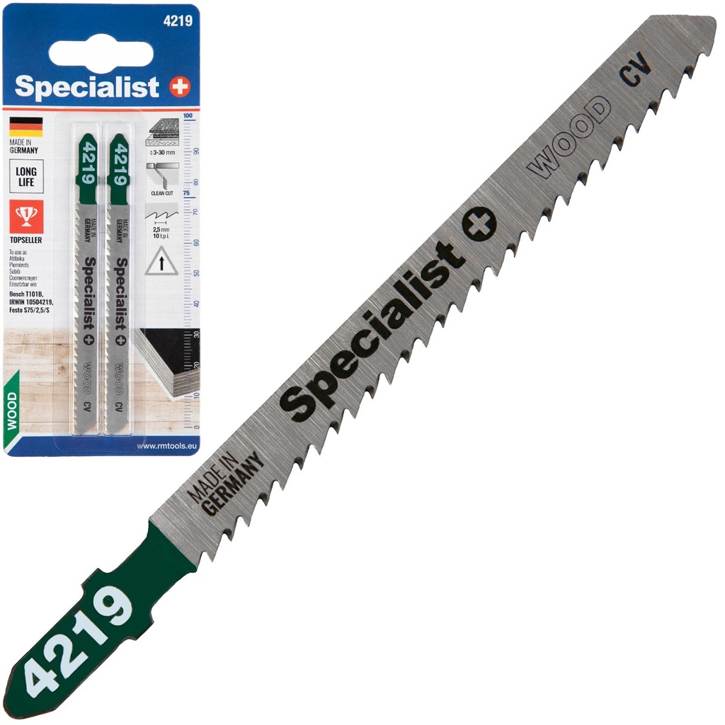 SPECIALIST+ jigsaw blade 4219 (T101B), 2 pcs