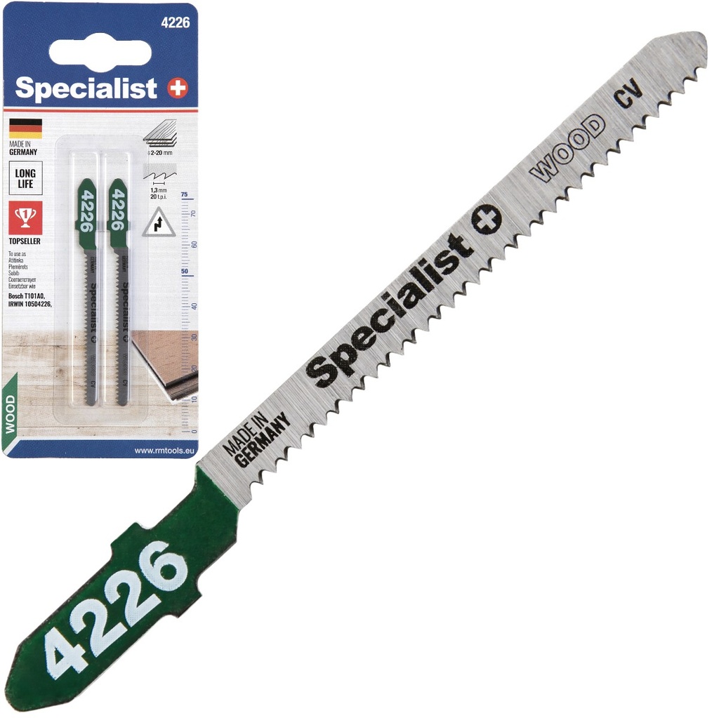 SPECIALIST+ jigsaw blade 4226 (T101AO), 2 pcs