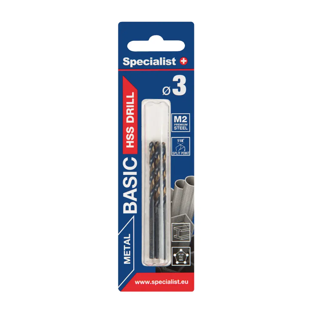 SPECIALIST+ drill bit BASIC, 3.0 mm, 3 pcs