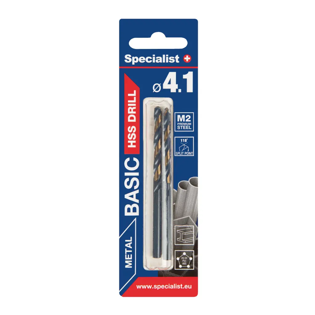 SPECIALIST+ drill bit BASIC, 4.1 mm, 2 pcs