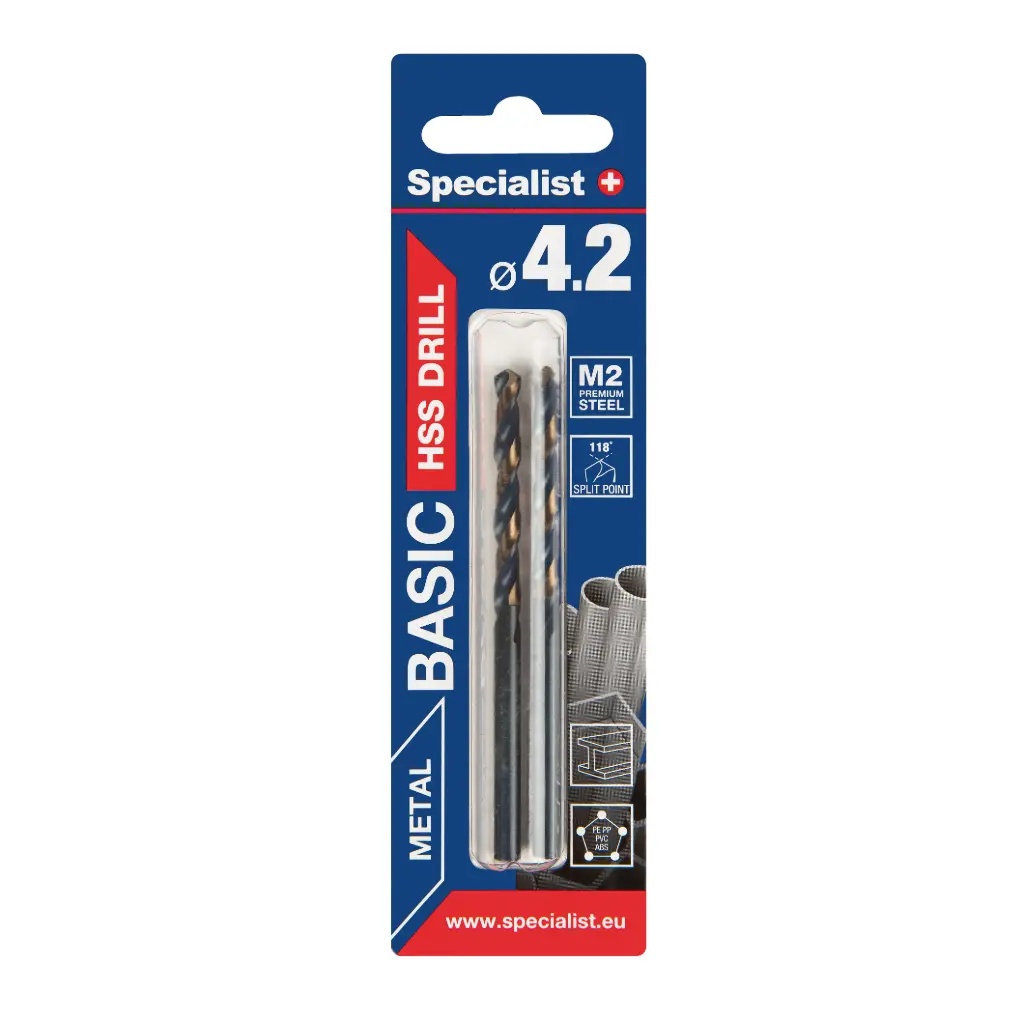 SPECIALIST+ drill bit BASIC, 4.2 mm, 2 pcs