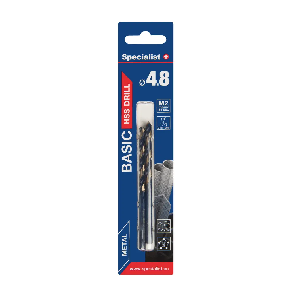 SPECIALIST+ drill bit BASIC, 4.8 mm, 2 pcs