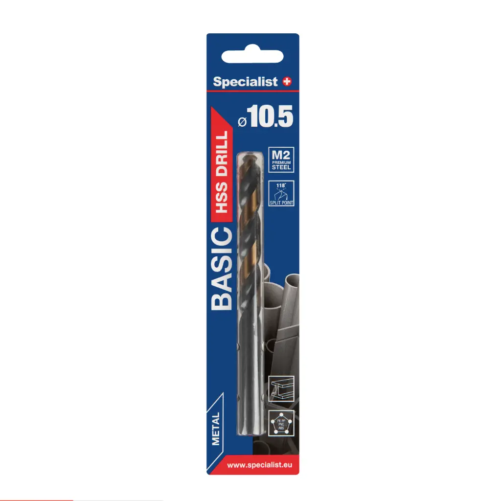 SPECIALIST+ metalo grąžtas BASIC, 10.5 mm