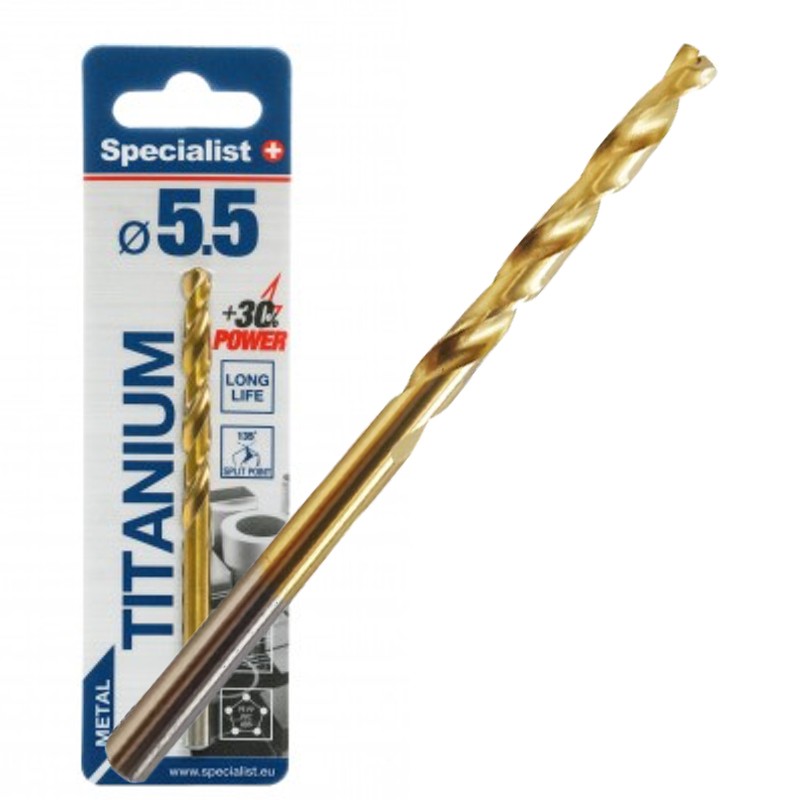 SPECIALIST+ metalo grąžtas TITAN, 5.5 mm