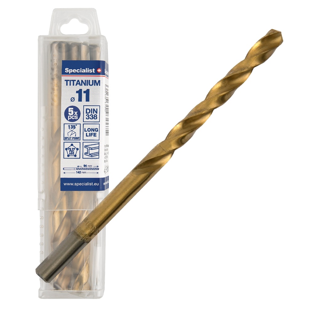 SPECIALIST+ drill bit TITAN, 11 mm, 5 pcs