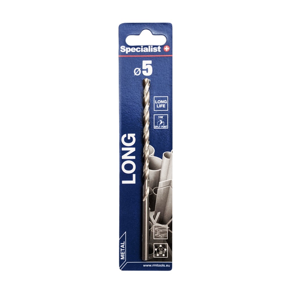 SPECIALIST+ metal drill bit LONG DIN340, 5 x. 90 mm