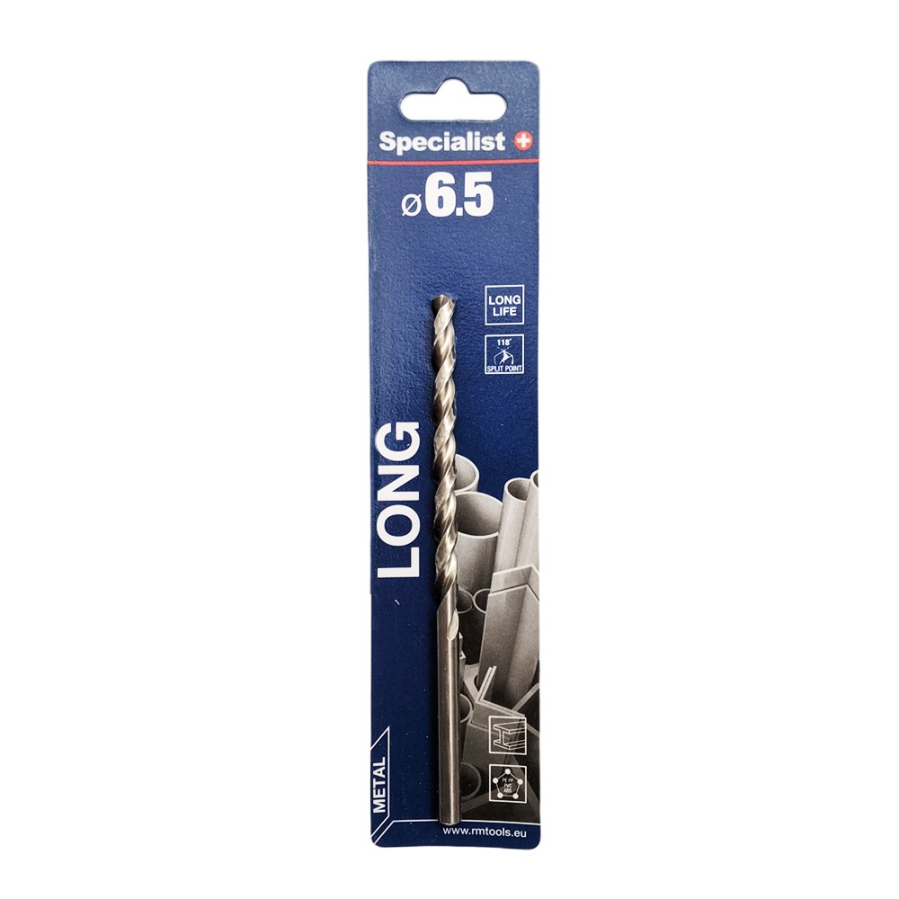 SPECIALIST+ metal drill bit LONG DIN340, 6.5 x 95 mm