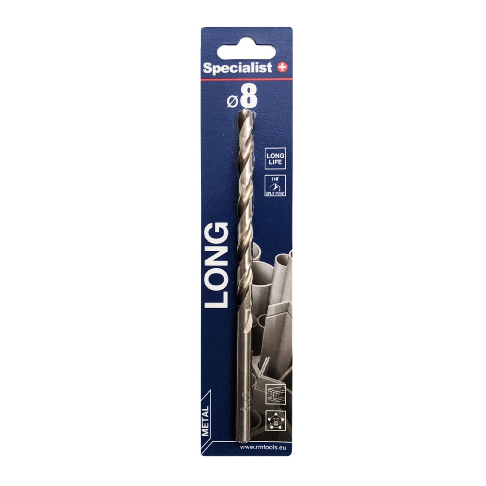 SPECIALIST+ metal drill bit LONG DIN340, 8 x 105 mm