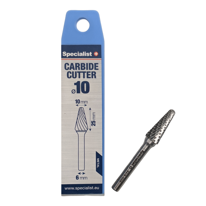 SPECIALIST+ carbide rotary burr, KEL 10x25x6 mm