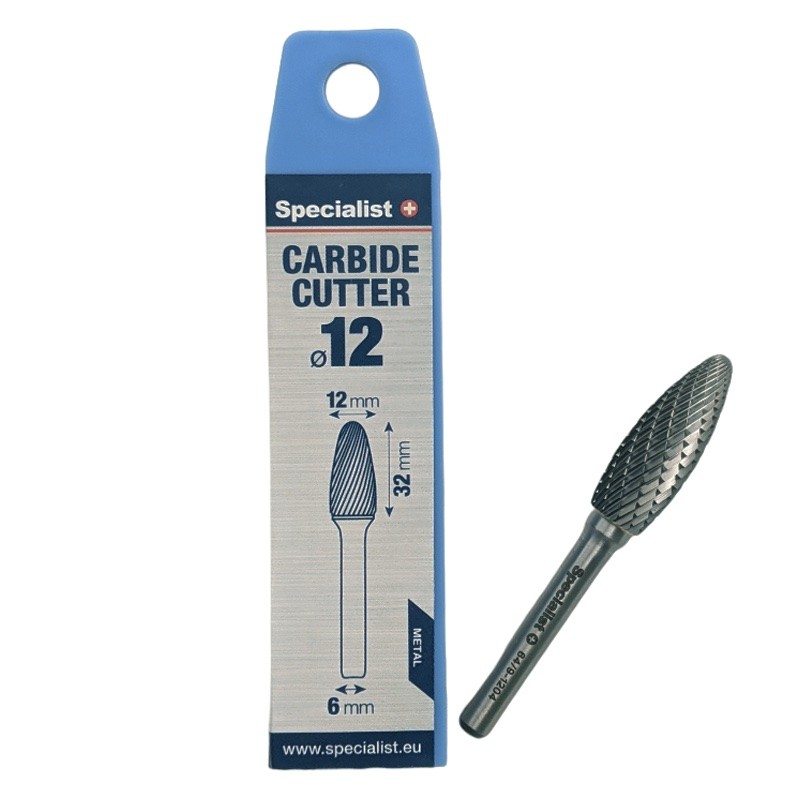 SPECIALIST+ carbide rotary burr, FLH 12x32x6 mm
