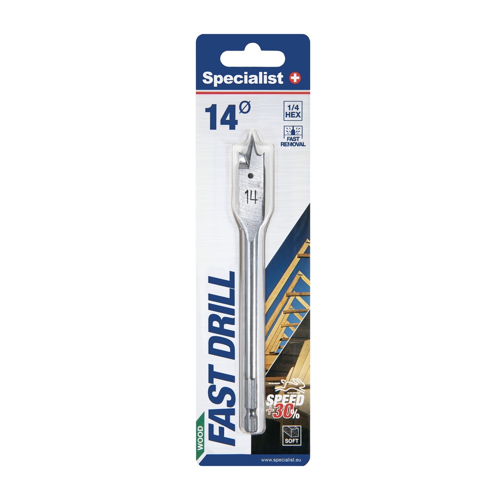 SPECIALIST+ flat drill bit, 14 mm