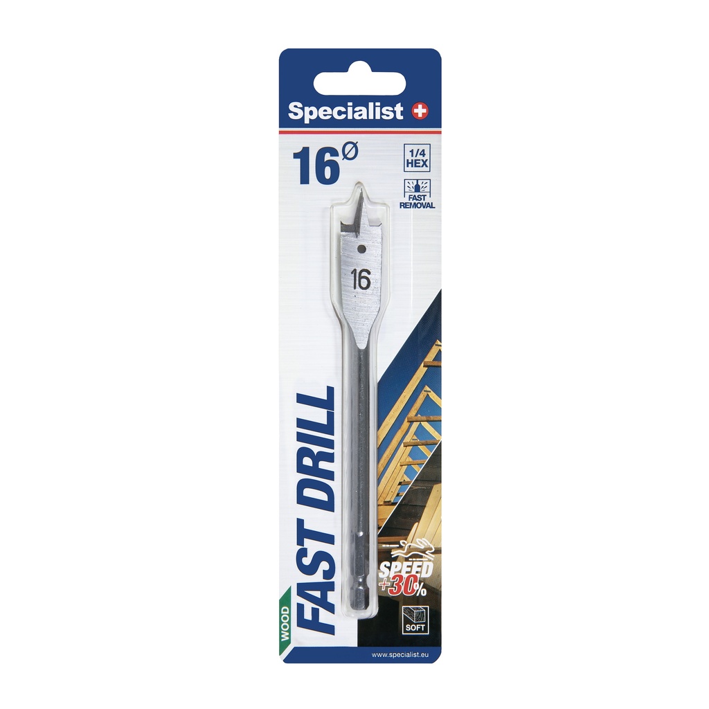 SPECIALIST+ flat drill bit, 16 mm
