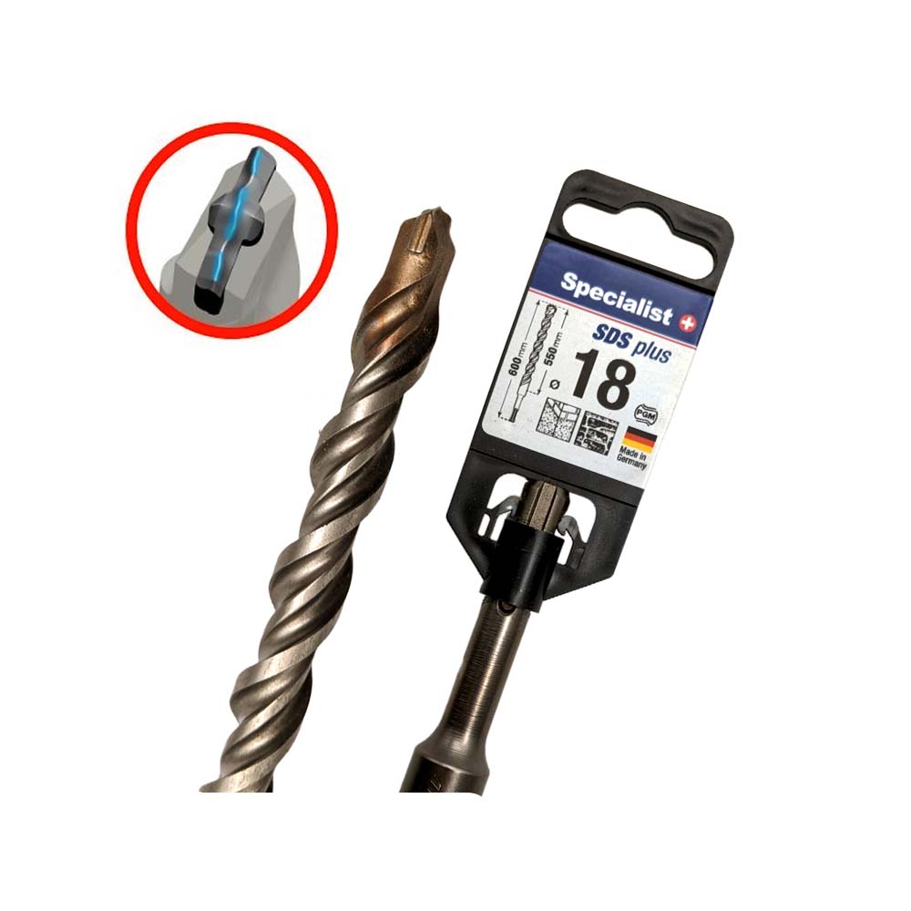 SPECIALIST+ SDS+ hammer drill bit, 18x600/550 mm