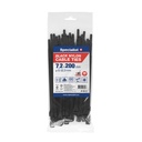 SPECIALIST+ nylon cable ties, black, 7.6x200 mm, 50 pcs