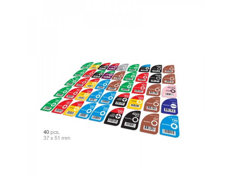 Stickers for screwdriver bit's display LT