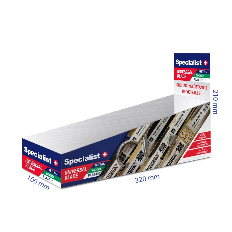 Cardboard display for BI-METAL blades LV