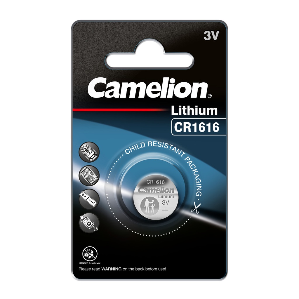 Micro lithium cell CR1616 3V, CAMELION, 1 pc.