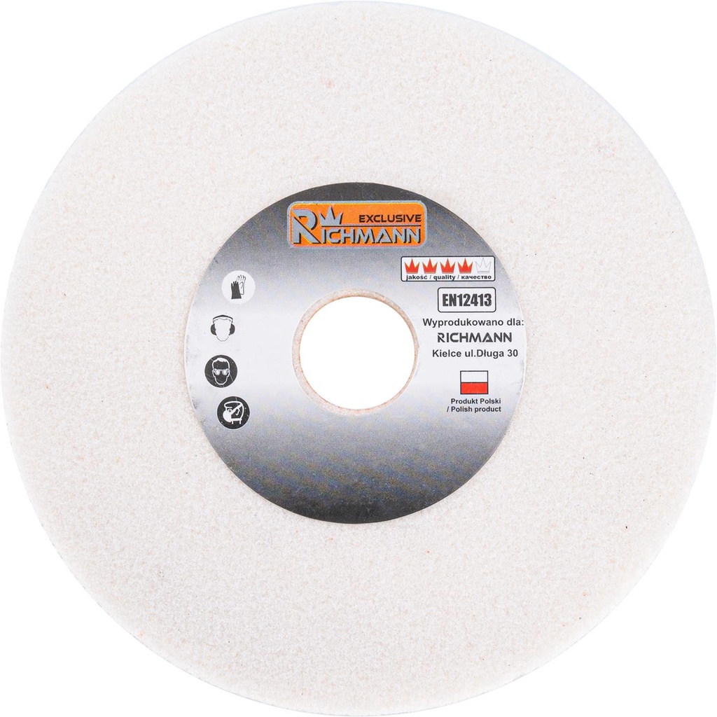 CERAMIC GRINDING WHEEL FOR SHARPENING 125x8x20 WHITE 99A60K