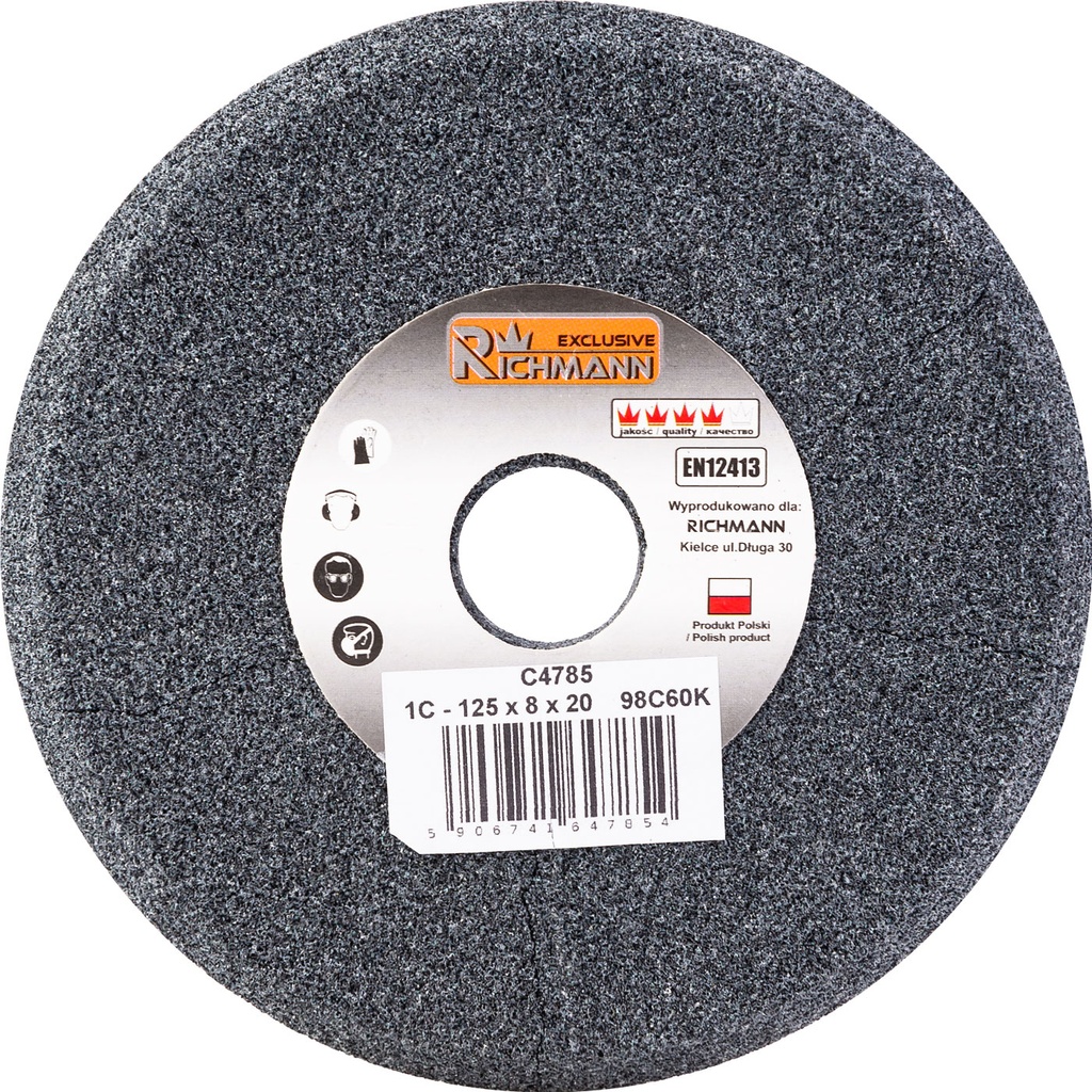 CERAMIC GRINDING WHEEL FOR SHARPENING 125x8x20 BLACK 98C60K