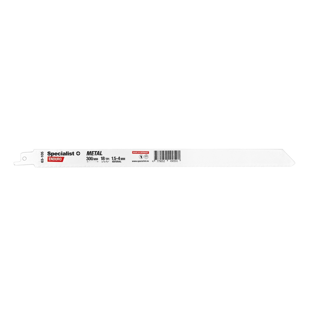 SPECIALIST+ metal reciprocating saw blade BI-METAL, 300 mm, 18 TPI