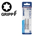 SPECIALIST+ screwdriver bit TORX GRIP, T15, 50mm, 2 pcs