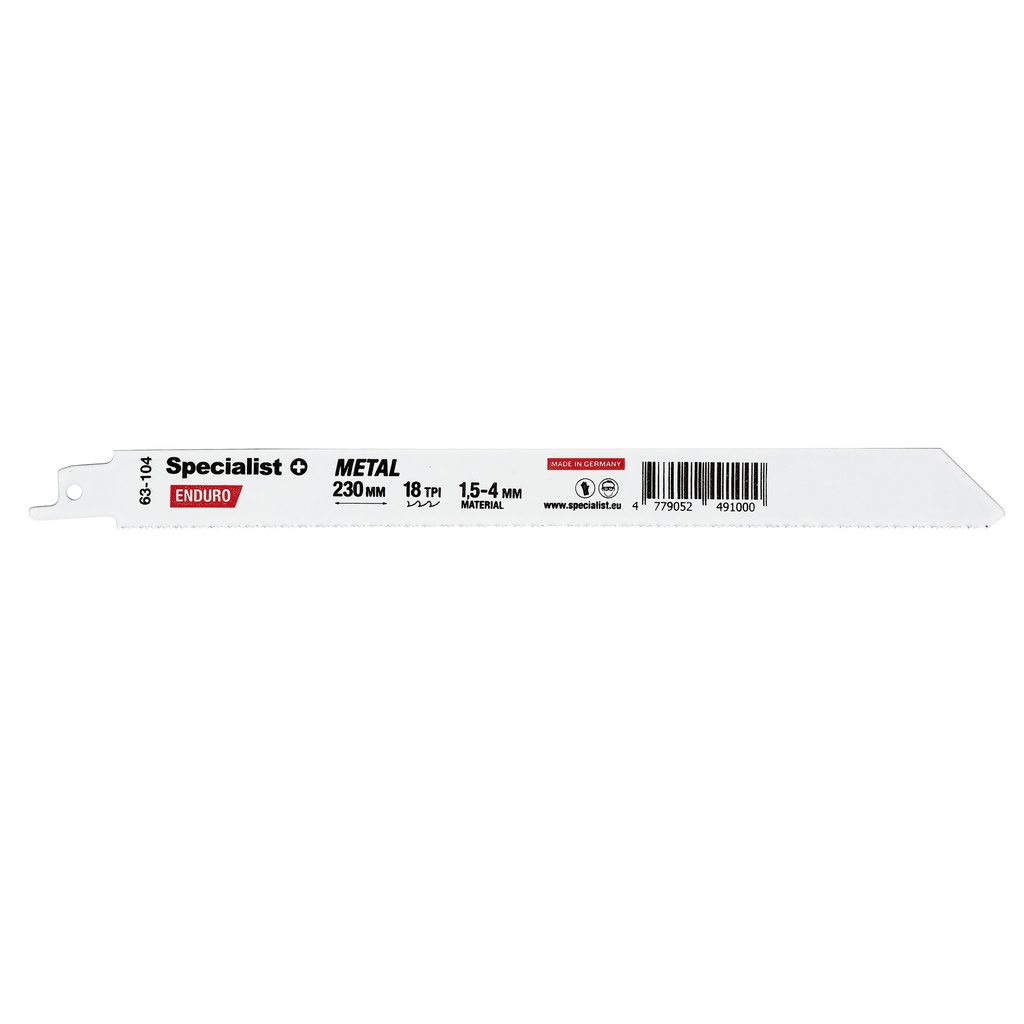 SPECIALIST+ metal reciprocating saw blade BI-METAL, 230 mm, 18 TPI