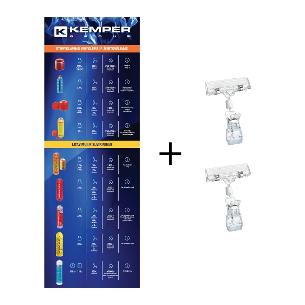 KEMPER gas information sign with holders