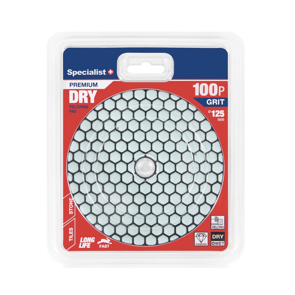 SPECIALIST+ diamond polishing pad, universal, 125 mm, 100P