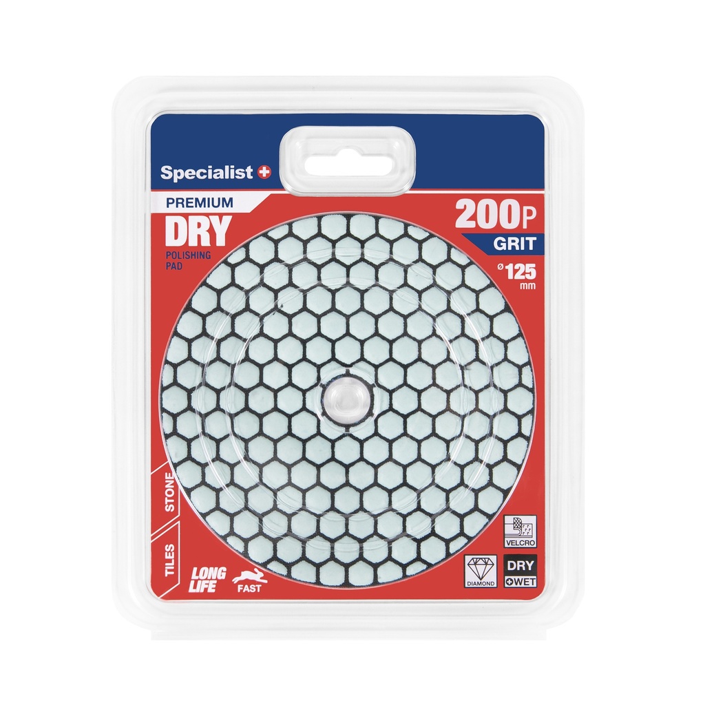 SPECIALIST+ diamond polishing pad, universal, 125 mm, 200P