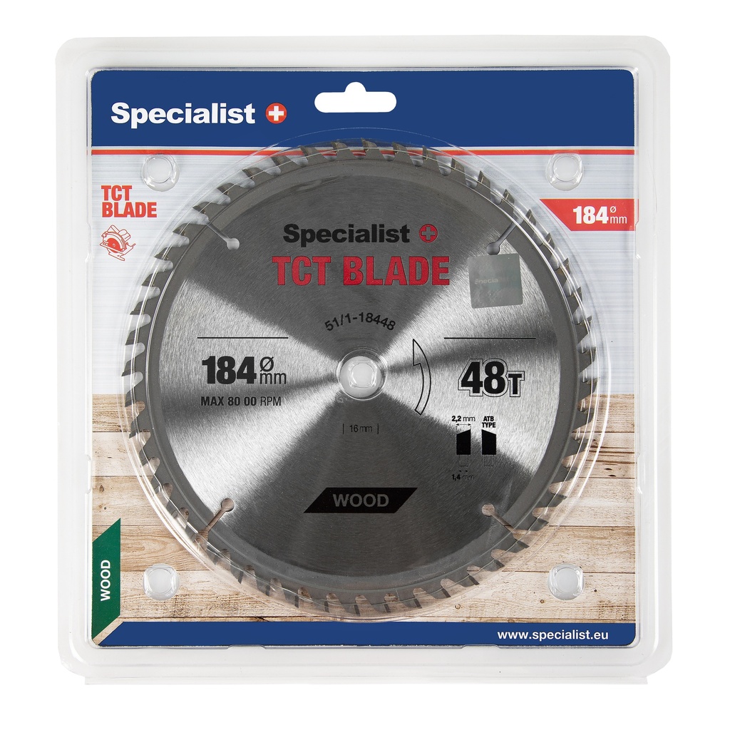 SPECIALIST+ TCT blade, 184x48Tx16 mm