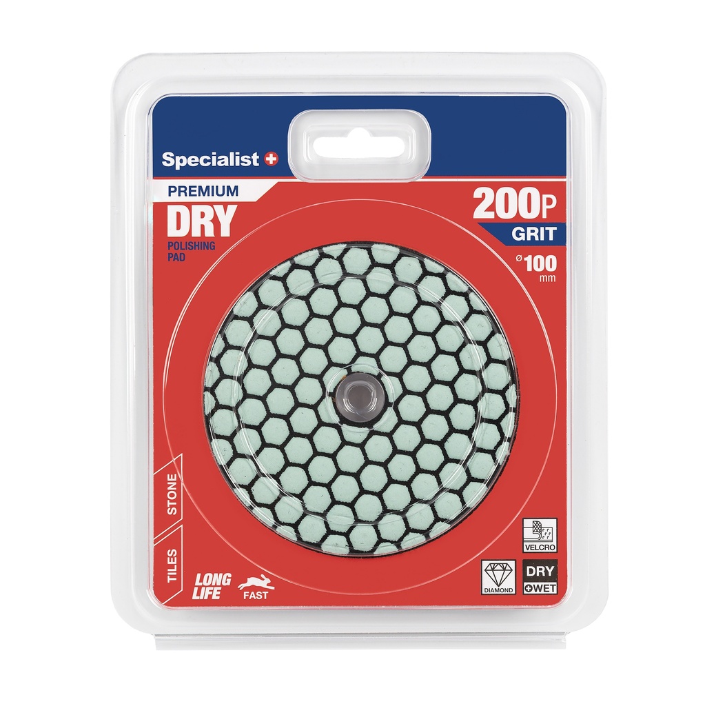 SPECIALIST+ diamond polishing pad, universal, 100 mm, 200P