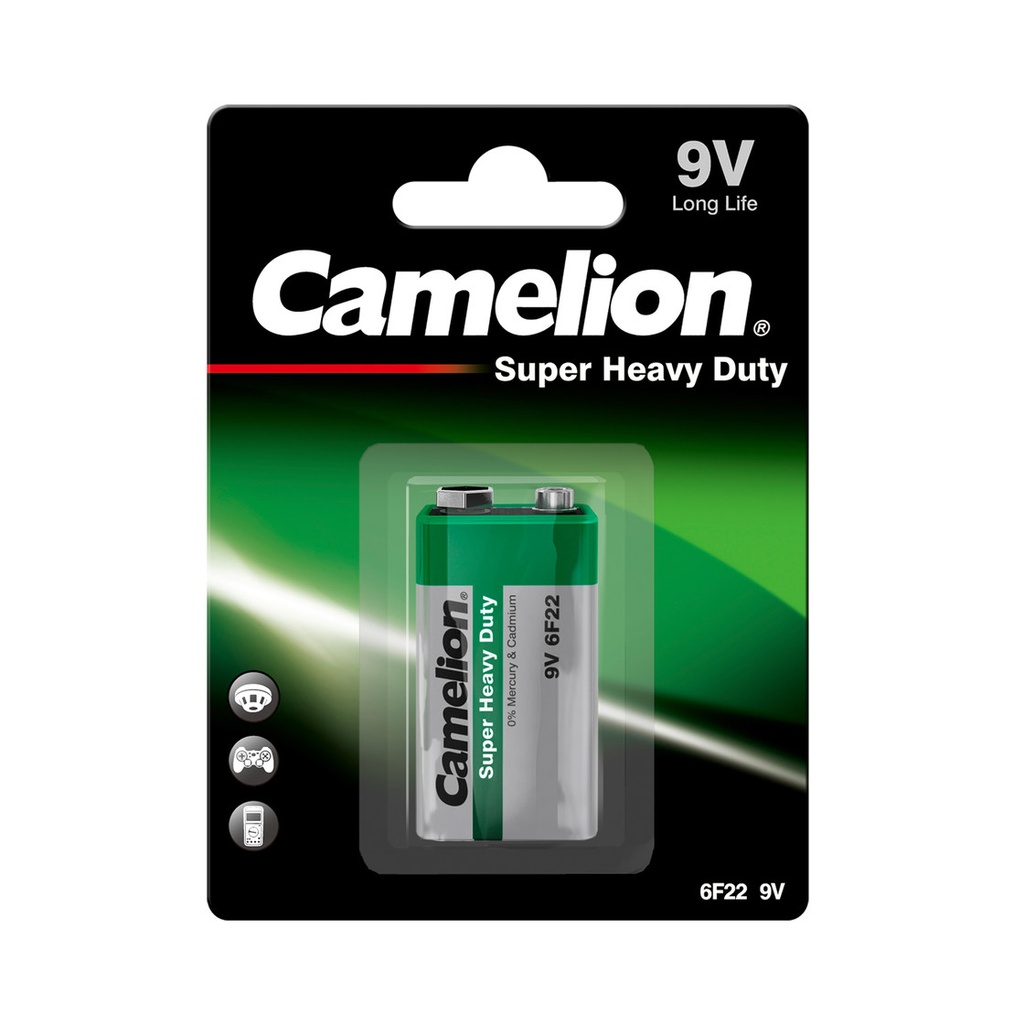 Patarei süsinik-tsink, 6F22, 9V, B1, CAMELION, 1 tk