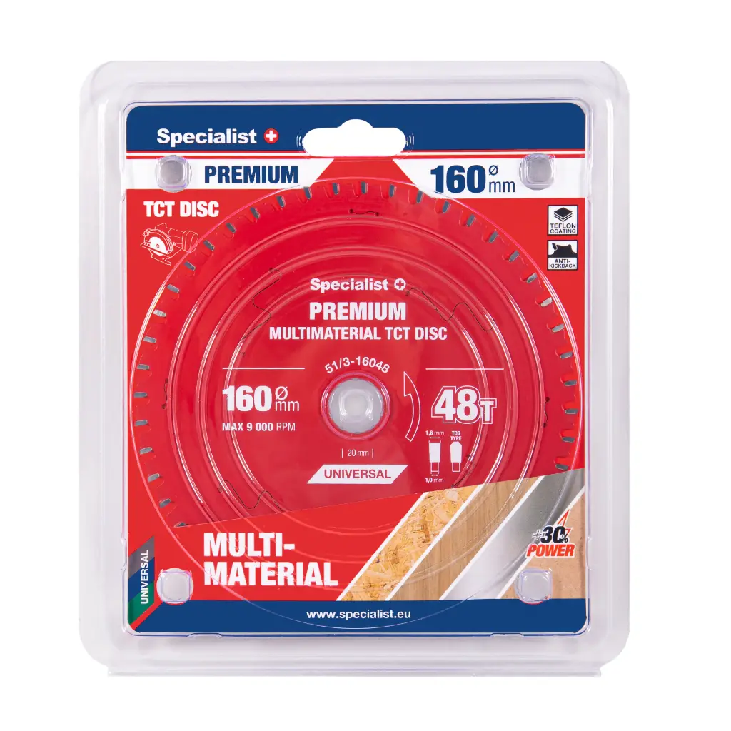 Griešanas disks 160x48Tx20mm, Multimaterial PREMIUM, SPECIALIST+