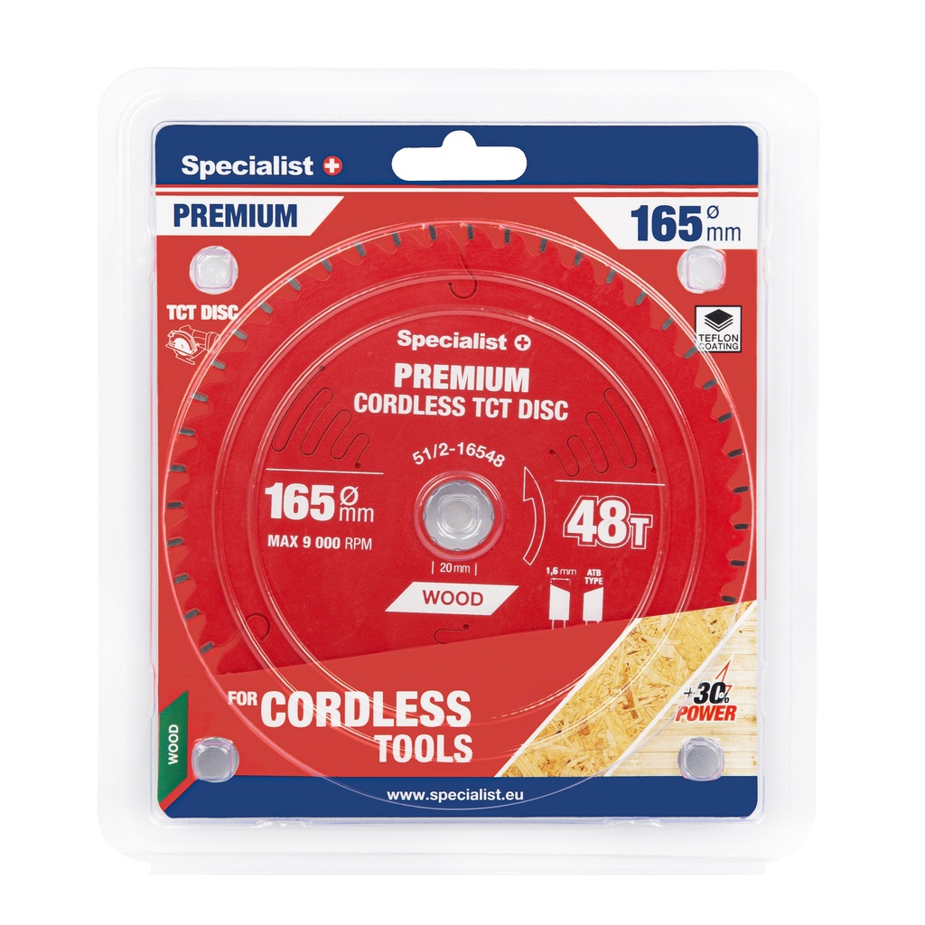 Cutting disc 165x48Tx20mm, Cordless PREMIUM, SPECIALIST+