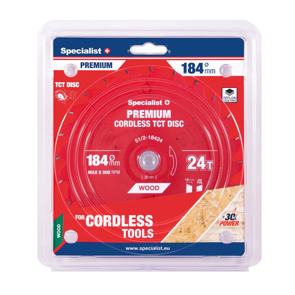 Cutting disc 184x24Tx20/16mm, Cordless PREMIUM, SPECIALIST+