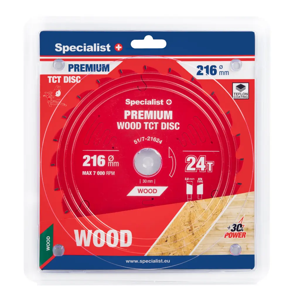Saeketas 216x24Tx30mm, Wood PREMIUM, SPECIALIST+ 