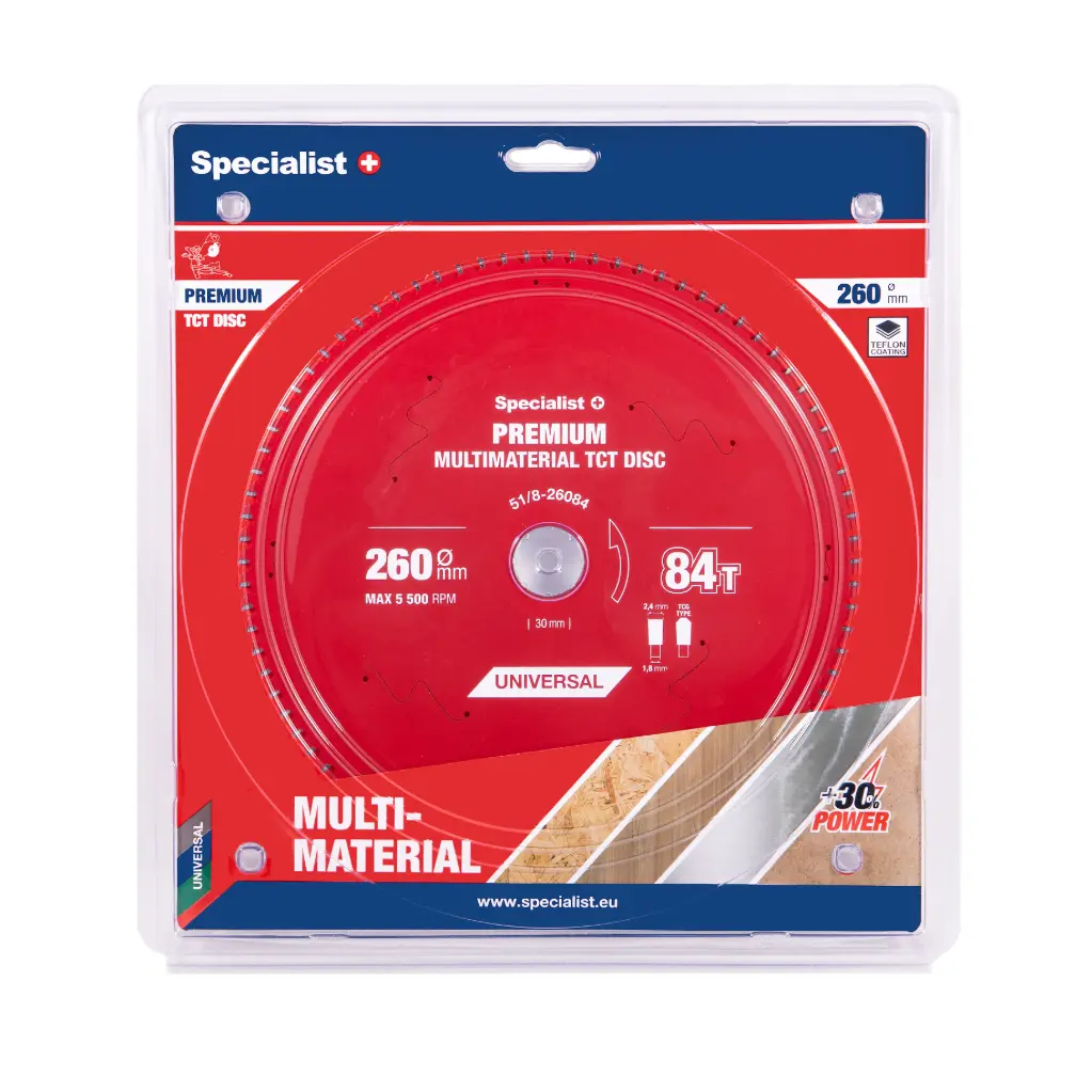 Cutting disc 260x84Tx30mm, Multimaterial PREMIUM, SPECIALIST+ 