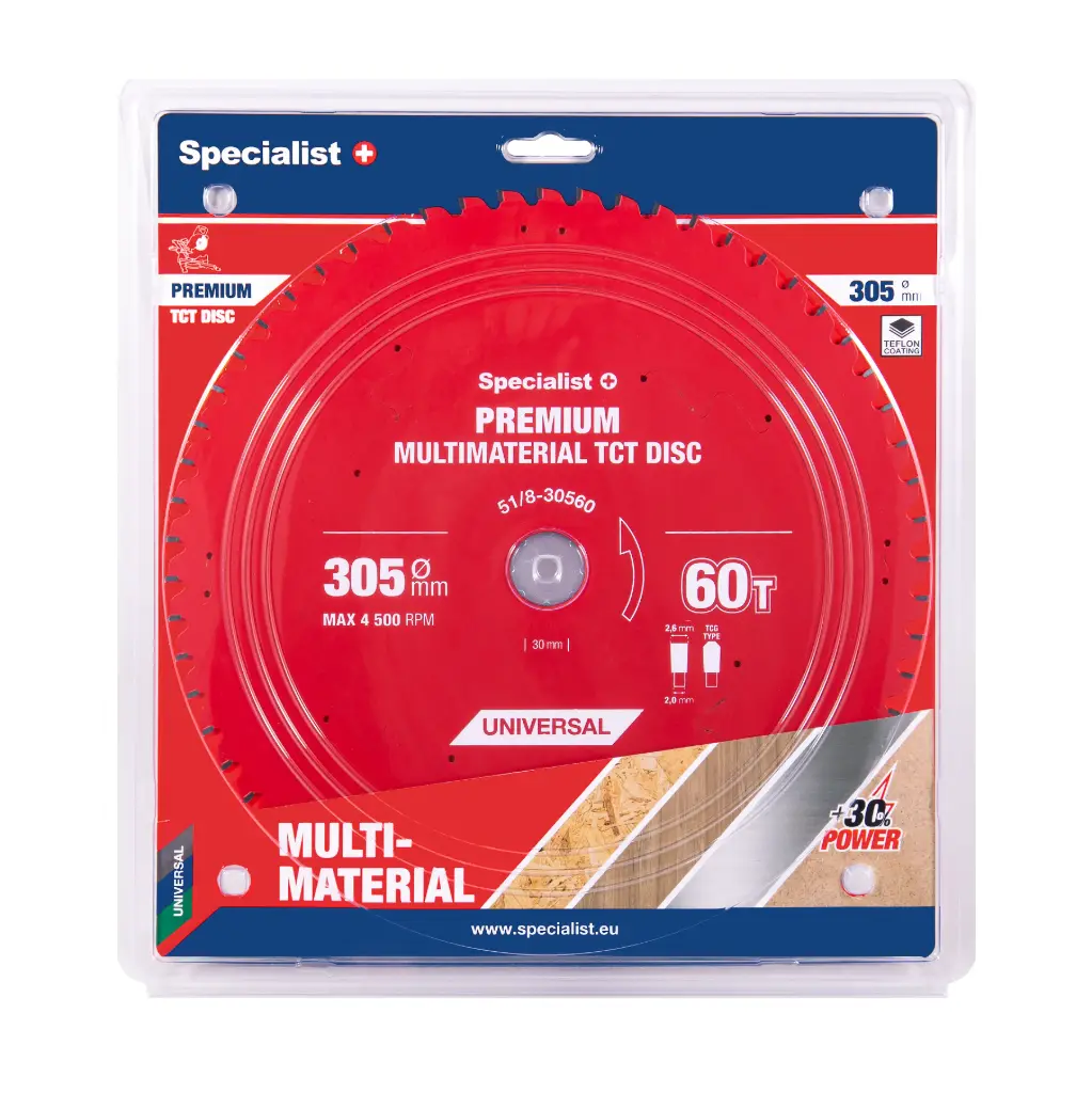Saeketas 305x60Tx30mm, Multimaterial PREMIUM, SPECIALIST+