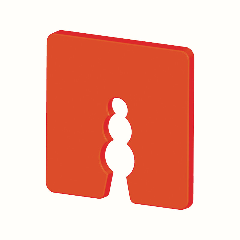 Plastic leveling shims 50x50x2 DW, WKRET-MET, 50pcs.