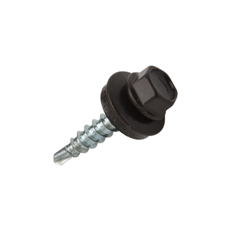 Roofing self-drilling screw for metal  4,8x19-Zn RAL8017, WF, WKRET-MET, 250pcs.