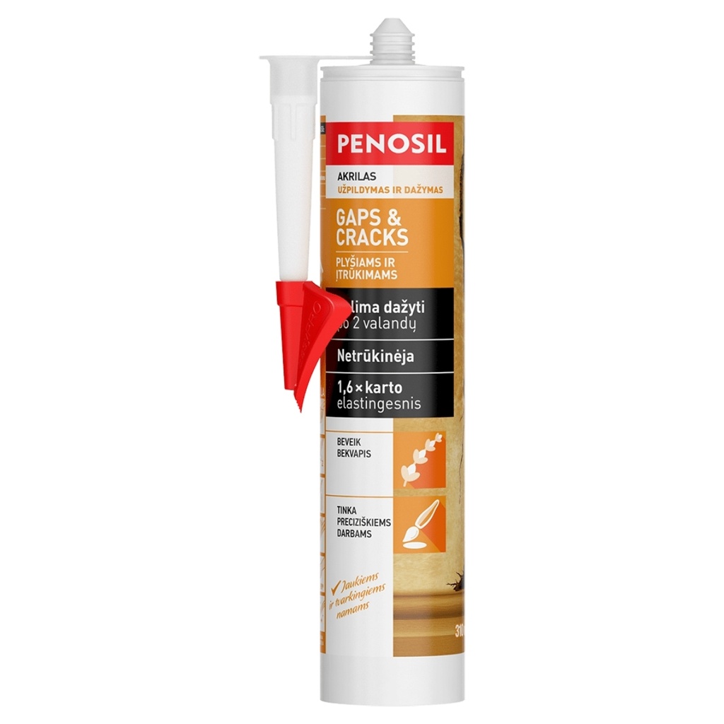 Dažomas akrilinis hermetikas Gaps&Cracks, 310 ml, PENOSIL