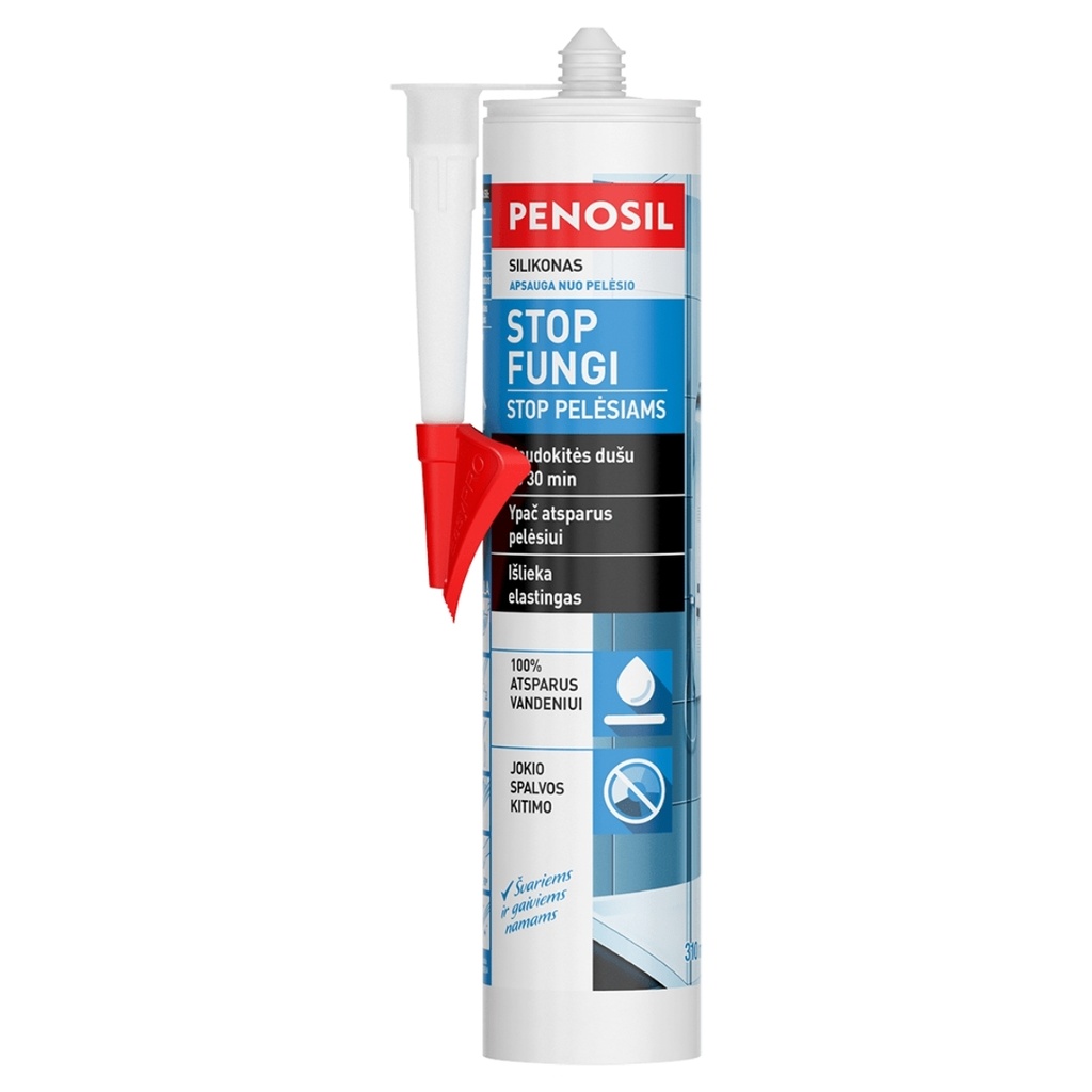 PENOSIL Stop Fungi pret pelējumu izturīgs silikona hermētiķis